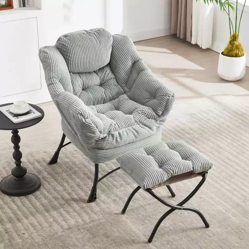 Poltrona Relax, Poltrona Accent Moderna con Pouf