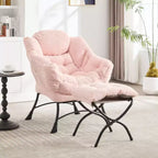 Poltrona Relax, Poltrona Accent Moderna con Pouf
