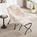 Poltrona Relax, Poltrona Accent Moderna con Pouf