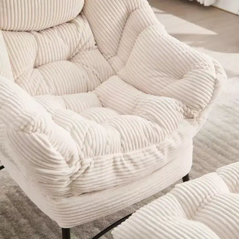 Poltrona Relax, Poltrona Accent Moderna con Pouf
