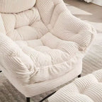 Poltrona Relax, Poltrona Accent Moderna con Pouf