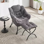 Poltrona Relax, Poltrona Accent Moderna con Pouf