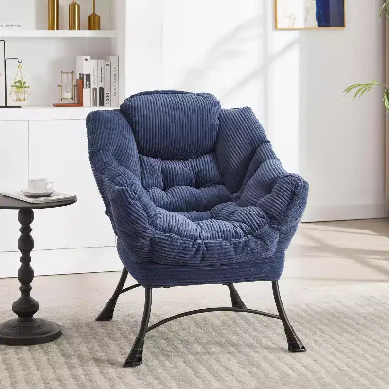Poltrona Relax, Poltrona Accent Moderna con Pouf