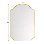 Specchio smerlato Airius dorato spazzolato 24x36