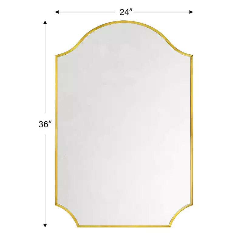 Specchio smerlato Airius dorato spazzolato 24x36