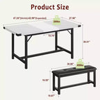 Set da pranzo allungabile 3 pezzi con 2 panche imbottite, set dinette in legno con struttura in metallo per 4-8 persone, cucina per piccoli spazi