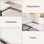 Set da pranzo allungabile 3 pezzi con 2 panche imbottite, set dinette in legno con struttura in metallo per 4-8 persone, cucina per piccoli spazi