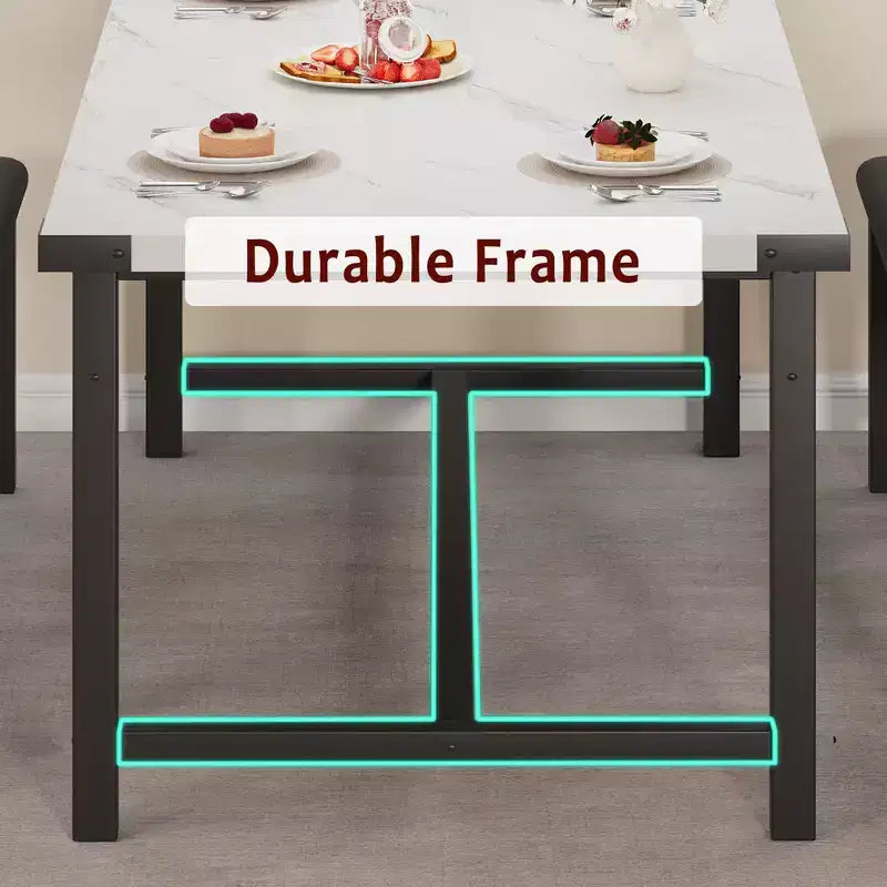 Set da pranzo allungabile 3 pezzi con 2 panche imbottite, set dinette in legno con struttura in metallo per 4-8 persone, cucina per piccoli spazi