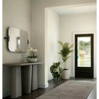 Specchio da Parete Penbrook 24x42 con Bordo Lucidato Nero Invecchiato