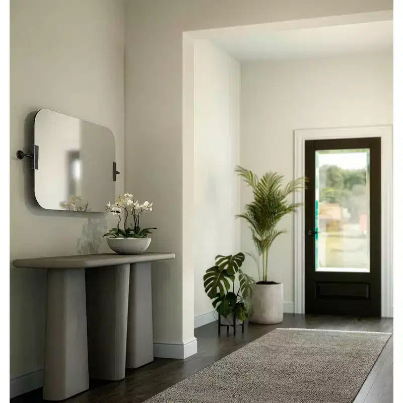 Specchio da Parete Penbrook 24x42 con Bordo Lucidato Nero Invecchiato