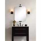 Specchio da Parete Penbrook 24x42 con Bordo Lucidato Nero Invecchiato