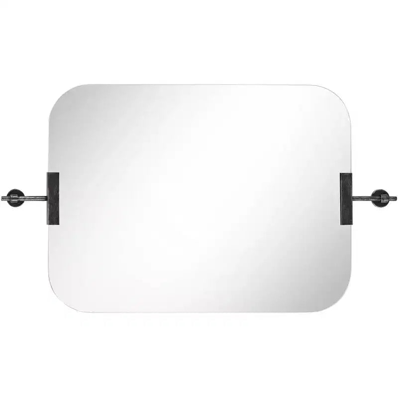 Specchio da Parete Penbrook 24x42 con Bordo Lucidato Nero Invecchiato