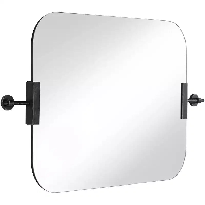 Specchio da Parete Penbrook 24x42 con Bordo Lucidato Nero Invecchiato