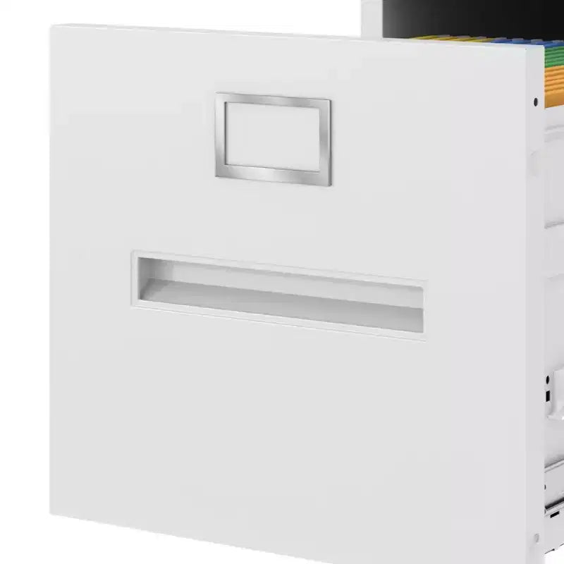 Classificatore verticale in metallo sottile bianco a 3 cassetti da 40H