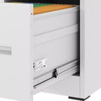 Classificatore verticale in metallo sottile bianco a 3 cassetti da 40H