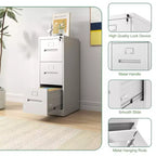 Classificatore verticale in metallo sottile bianco a 3 cassetti da 40H