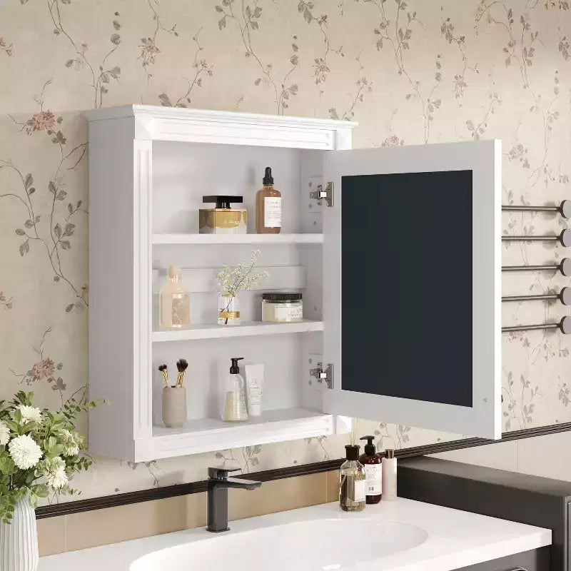 Pensile da bagno 61x68,5 cm con specchio e ripiano regolabile