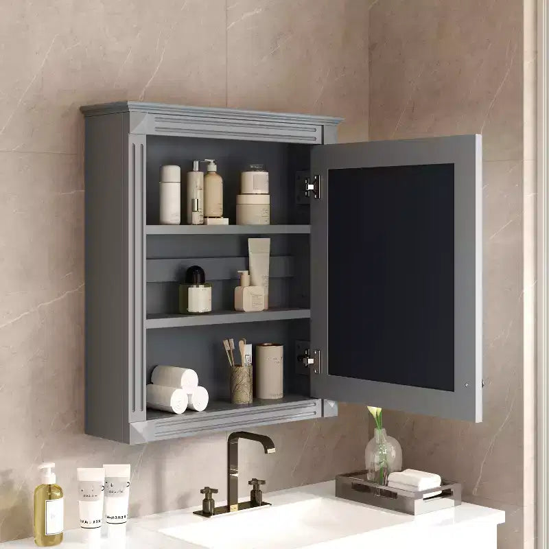 Pensile da bagno 61x68,5 cm con specchio e ripiano regolabile