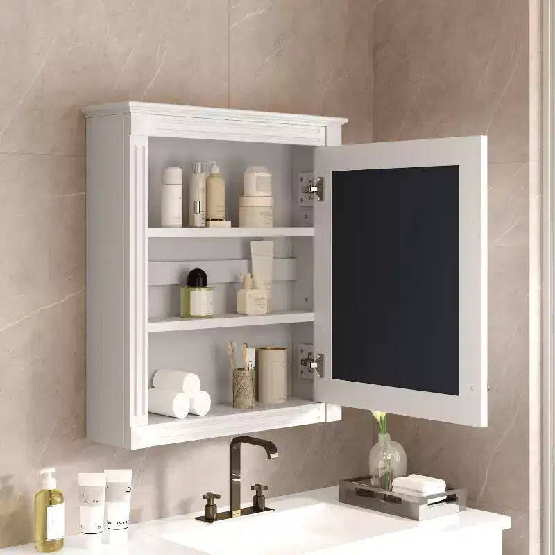 Pensile da bagno 61x68,5 cm con specchio e ripiano regolabile