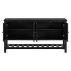 Consolle, Tavolo da divano in legno, Tavolo d'ingresso con 2 ante dal design poligonale, Consolle moderna per soggiorno, atrio, corridoio