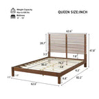 Set Camera da Letto Joy Modern 3 Pezzi in Legno con Testiera e 2 Comodini