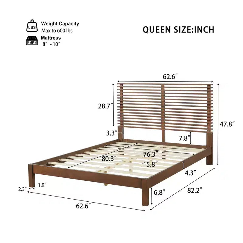 Set Camera da Letto Joy Modern 3 Pezzi in Legno con Testiera e 2 Comodini