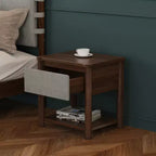 Set Camera da Letto Joy Modern 3 Pezzi in Legno con Testiera e 2 Comodini