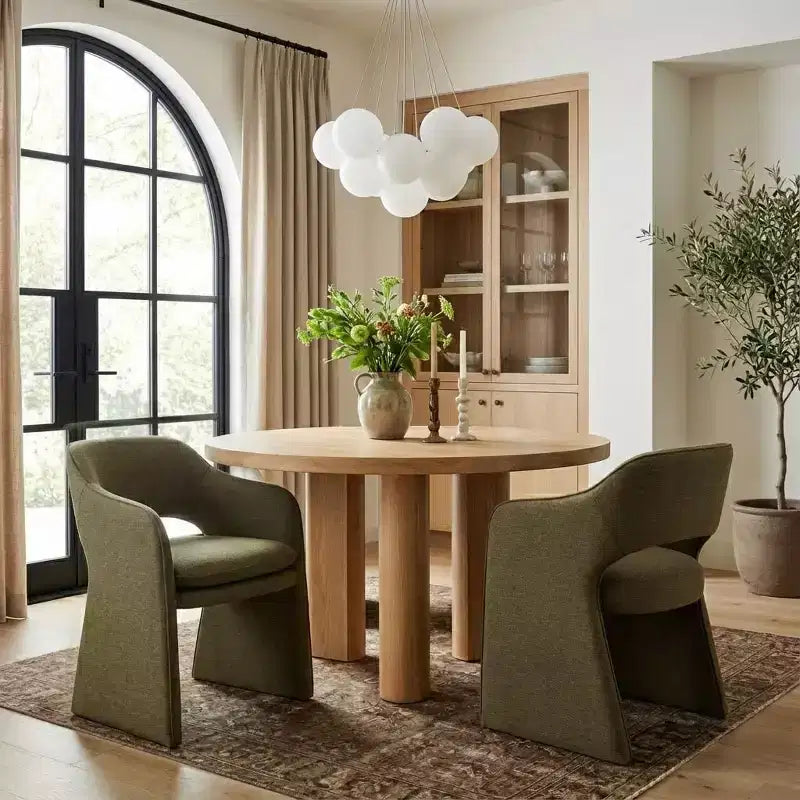 Sedie da pranzo moderne imbottite set da 2, sedie da sala da pranzo completamente imbottite con schienale curvo e bracciolo integrato, sedie d'accento