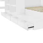 Letto completo con 6 cassetti, scrivania, armadio e guardaroba