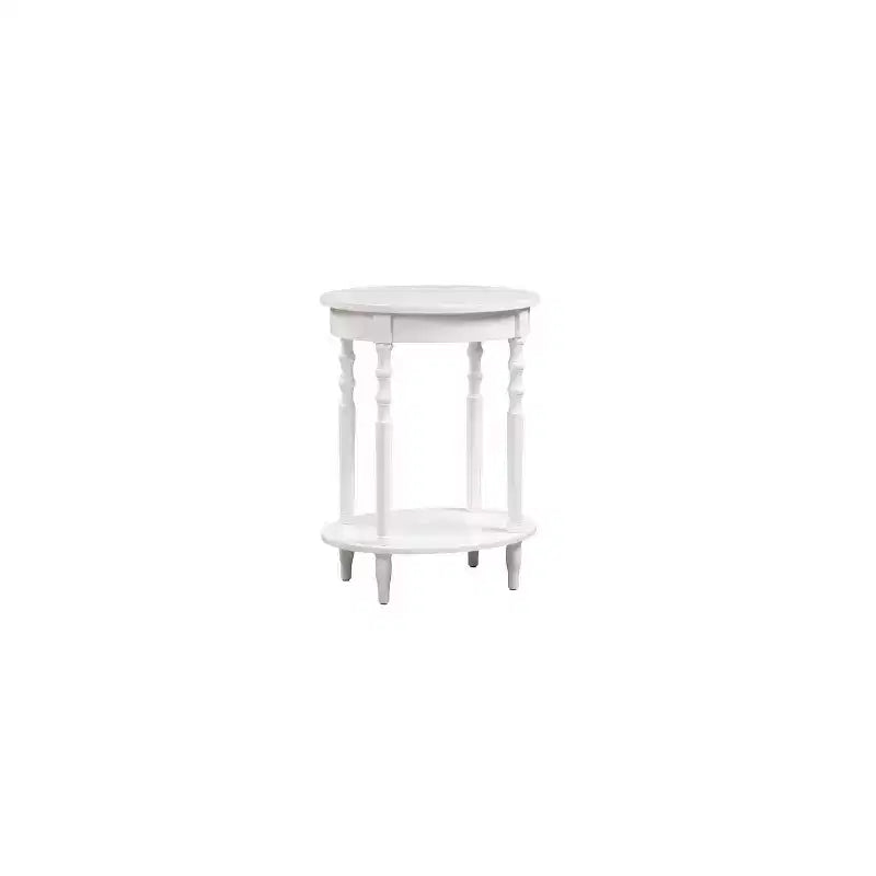 Tavolino ovale con ripiano in legno
