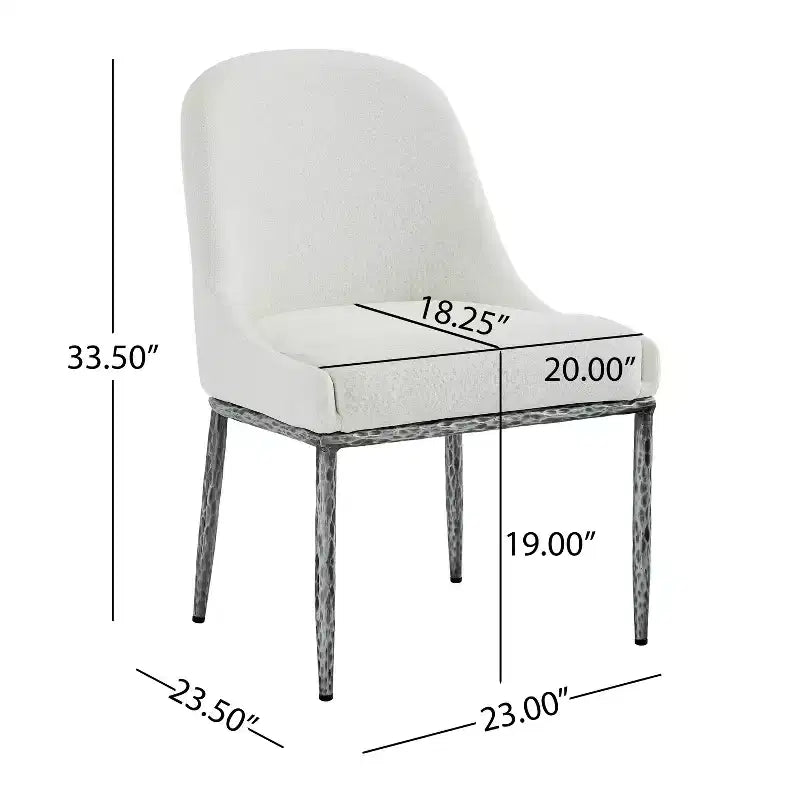 Set da pranzo Linnea Industrial da 5 pezzi con sedie imbottite e tavolo rotondo con base a piedistallo