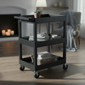 Stand Steady Tubstr Three-Shelf Multi-Purpose Compact Utility Cart, 24 W x 18 D x 34.25 H