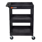 Carrello multiuso compatto a tre ripiani, 24 L x 18 P x 34,25 H