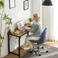 Moderner Computer-Schreibtisch für das Homeoffice mit Aufbewahrungstasche und Kopfhörerhaken für Schlafzimmer, Lernecken oder kleine Homeoffices