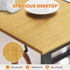 Moderner Computer-Schreibtisch für das Homeoffice mit Aufbewahrungstasche und Kopfhörerhaken für Schlafzimmer, Lernecken oder kleine Homeoffices