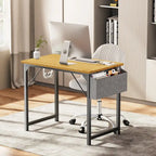 Moderner Computer-Schreibtisch für das Homeoffice mit Aufbewahrungstasche und Kopfhörerhaken für Schlafzimmer, Lernecken oder kleine Homeoffices