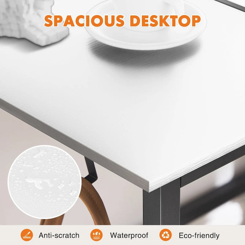Moderner Computer-Schreibtisch für das Homeoffice mit Aufbewahrungstasche und Kopfhörerhaken für Schlafzimmer, Lernecken oder kleine Homeoffices