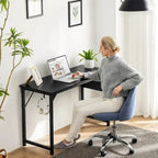 Moderner Computer-Schreibtisch für das Homeoffice mit Aufbewahrungstasche und Kopfhörerhaken für Schlafzimmer, Lernecken oder kleine Homeoffices