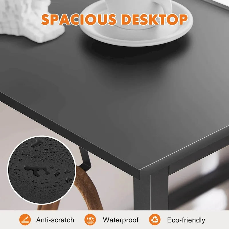 Moderner Computer-Schreibtisch für das Homeoffice mit Aufbewahrungstasche und Kopfhörerhaken für Schlafzimmer, Lernecken oder kleine Homeoffices