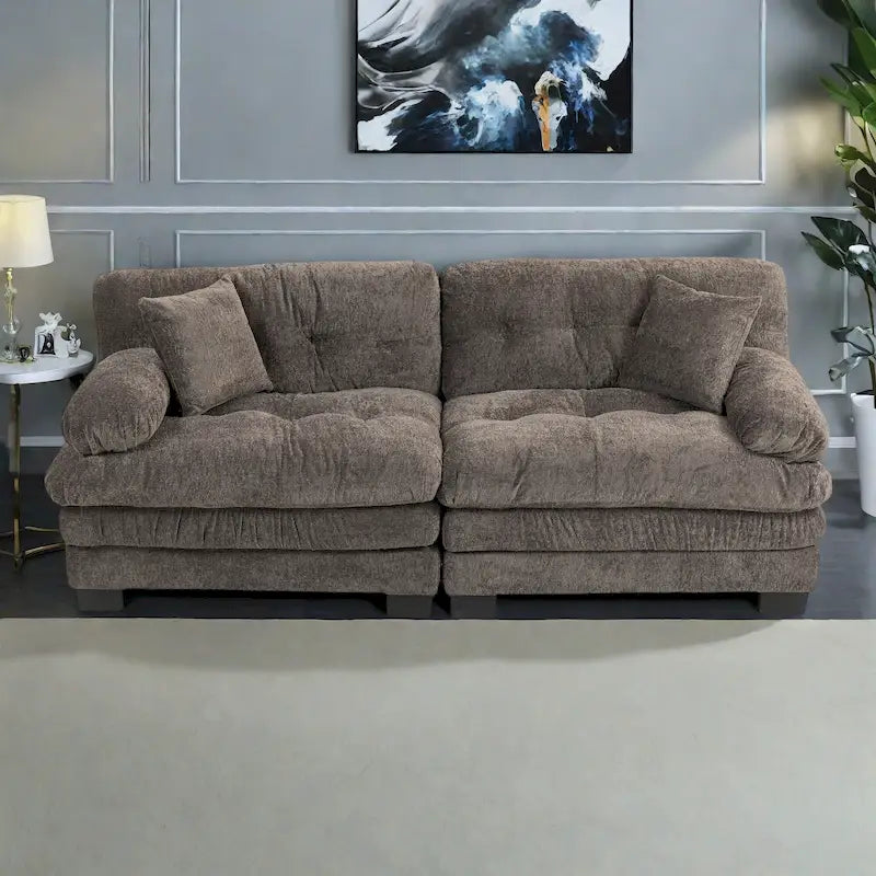 Gepolstertes 3-Sitzer-Sofa mit zweilagiger Memory-Foam-Polsterung