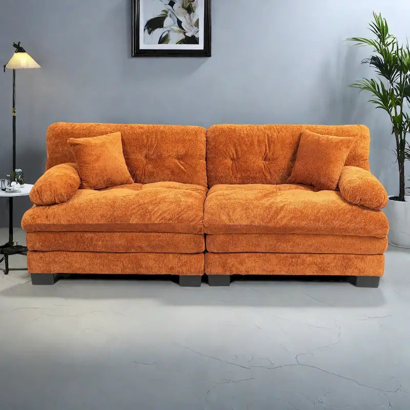 Divano imbottito a 3 posti con imbottitura in memory foam a doppio strato