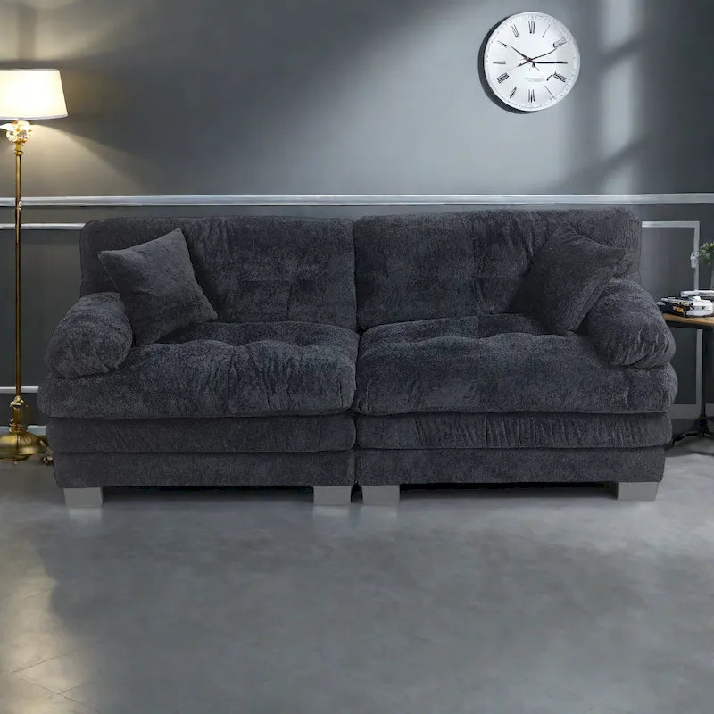 Divano imbottito a 3 posti con imbottitura in memory foam a doppio strato