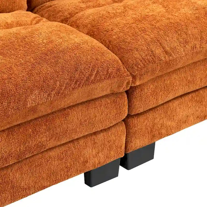 Gepolstertes 3-Sitzer-Sofa mit zweilagiger Memory-Foam-Polsterung