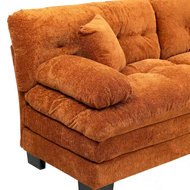 Gepolstertes 3-Sitzer-Sofa mit zweilagiger Memory-Foam-Polsterung