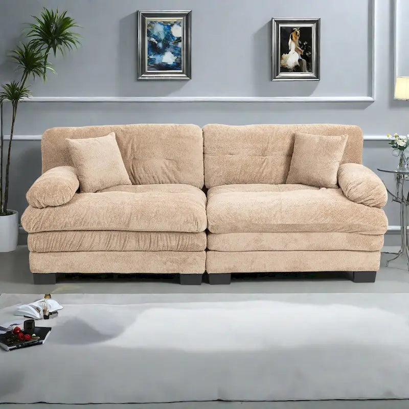 Gepolstertes 3-Sitzer-Sofa mit zweilagiger Memory-Foam-Polsterung