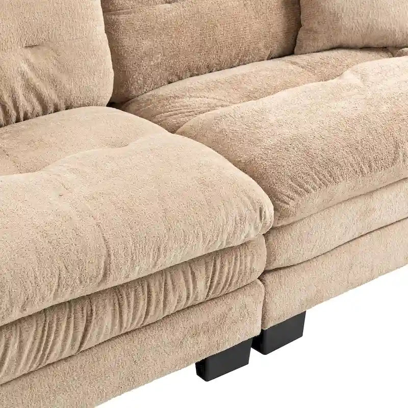 Gepolstertes 3-Sitzer-Sofa mit zweilagiger Memory-Foam-Polsterung
