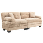 Gepolstertes 3-Sitzer-Sofa mit zweilagiger Memory-Foam-Polsterung