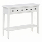 Table d’entrée avec 2 tiroirs (blanc)