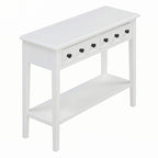Table d’entrée avec 2 tiroirs (blanc)