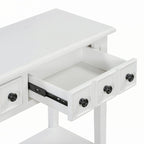 Table d’entrée avec 2 tiroirs (blanc)